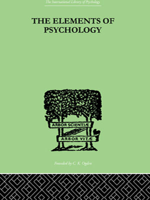 cover image of The Elements of Psychology